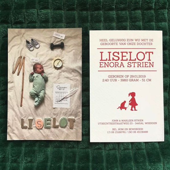 Geboortekaartje Liselot